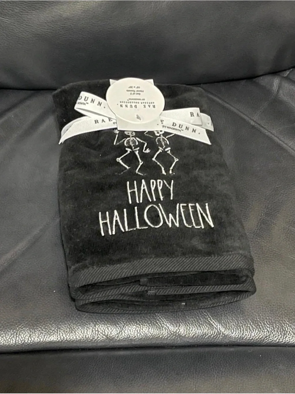 Halloween Rae Dunn Hands Towel HAPPY HALLOWEEN, Set of 2